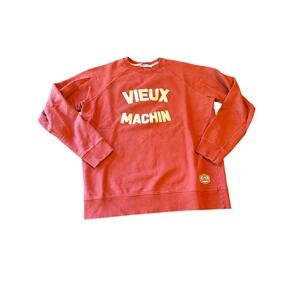 French Disorder Bordeaux Vieux Machin Sweatshirt Red Cotton XL NEL012